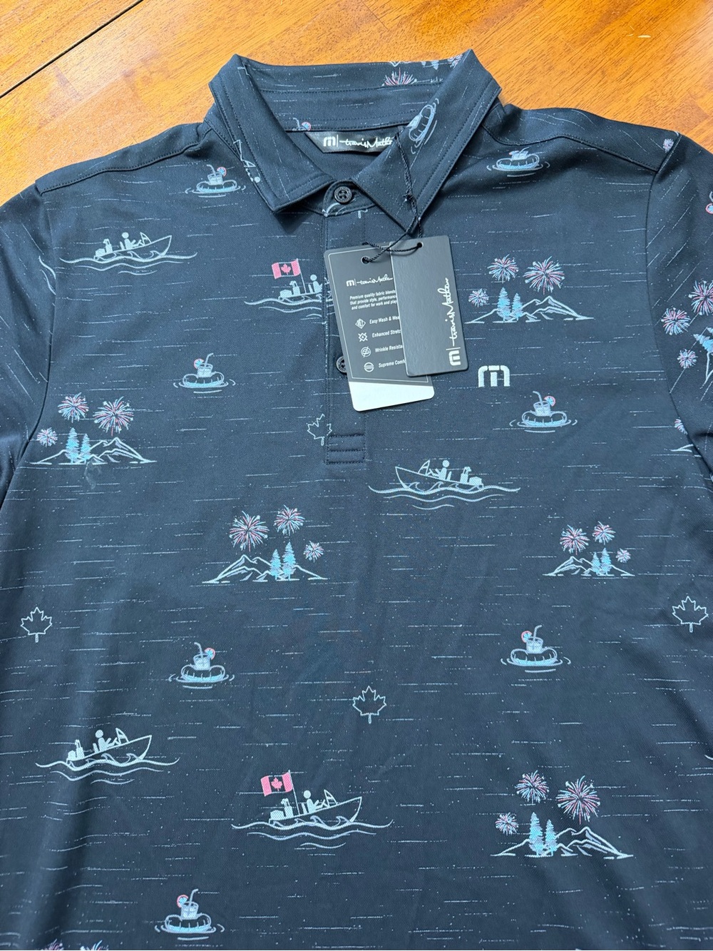 Brand New Travis Mathew CANADA Lake Break Polo Shirt Men’s Size Small MSRP $120 - Picture 3 of 10